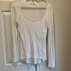 Michael Stars Classic White Long Sleeve Tee